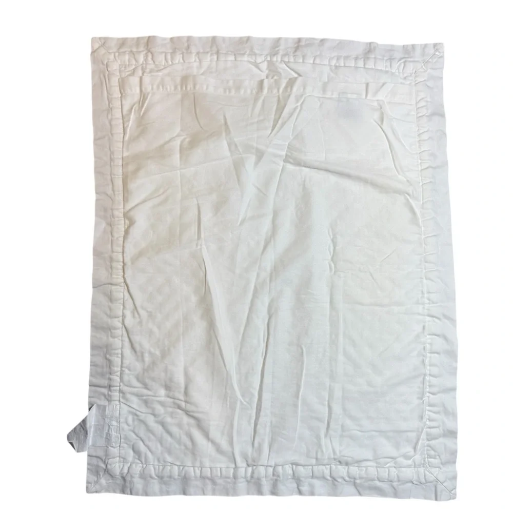 Charter Club White Quilted Pillow Sham Queen Cotton Bedding Cover